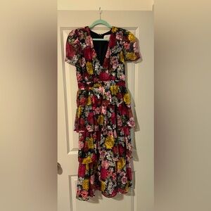 Tiered short sleeve dress